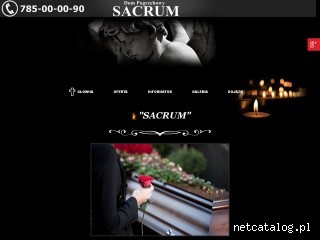 Zrzut ekranu strony pogrzebysacrum.com.pl