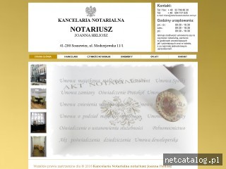 Zrzut ekranu strony notariuszsosnowiec.com.pl