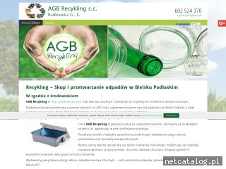 Zrzut ekranu strony www.recyklingskup.podlasie.pl