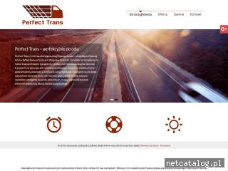 Zrzut ekranu strony www.perfecttrans.zgora.pl