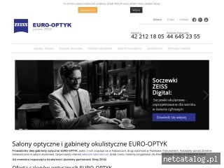 Zrzut ekranu strony www.euro-optyk.net
