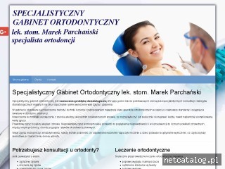 Zrzut ekranu strony www.ortodontaczestochowa.com.pl