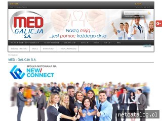 Zrzut ekranu strony www.med-galicja.pl