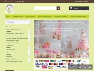 Zrzut ekranu strony www.sweetcake.com.pl