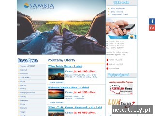 Zrzut ekranu strony www.sambia.net.pl