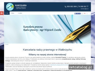 Zrzut ekranu strony www.radcaprawnywalbrzych.pl