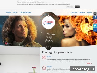 Zrzut ekranu strony www.progressklima.com.pl