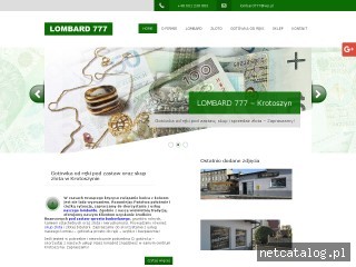 Zrzut ekranu strony www.lombard777.pl