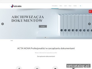 Zrzut ekranu strony actanova.pl