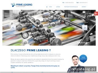 Zrzut ekranu strony www.primeleasing.pl