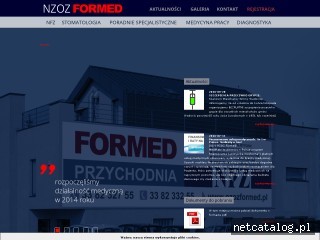 Zrzut ekranu strony www.nzozformed.pl