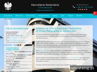 Zrzut ekranu strony www.notariusz-katowice.eu