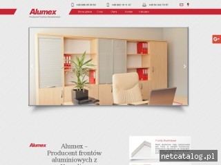 Zrzut ekranu strony www.alumex.koszalin.pl