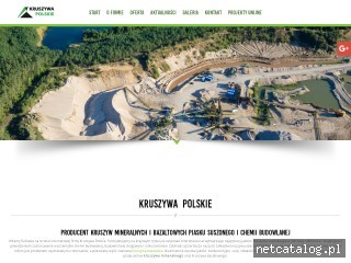 Zrzut ekranu strony kruszywapolskie.pl