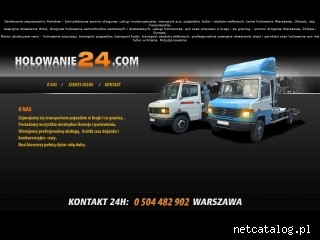 Zrzut ekranu strony www.holowanie24.com