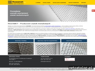 Zrzut ekranu strony www.www.rozamet.pl