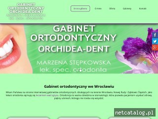 Zrzut ekranu strony ortodontawroclaw.com.pl