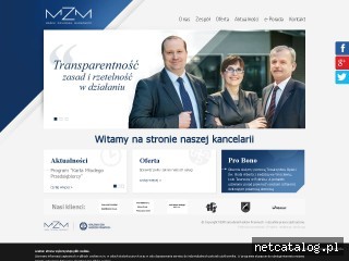 Zrzut ekranu strony www.kancelariamzm.pl