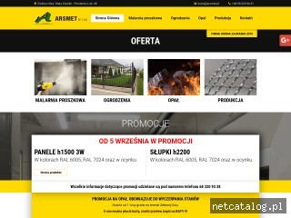 Zrzut ekranu strony www.arsmet.pl