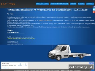 Zrzut ekranu strony dat-trans.pl