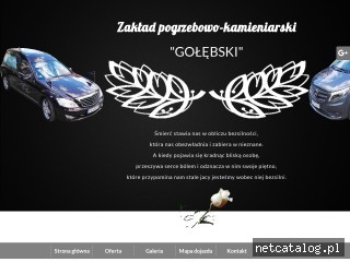 Zrzut ekranu strony www.pogrzebywgorzowie.pl