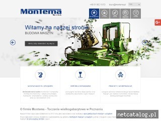 Zrzut ekranu strony www.montema.pl