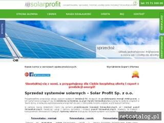 Zrzut ekranu strony www.solarprofit.pl