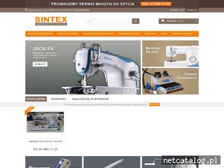 Zrzut ekranu strony www.sintex.pl