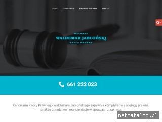 Zrzut ekranu strony www.jablonski-prawnik.pl