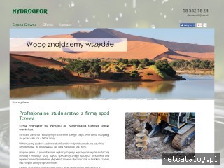 Zrzut ekranu strony studnieglebinowe-hydrogeor.pl
