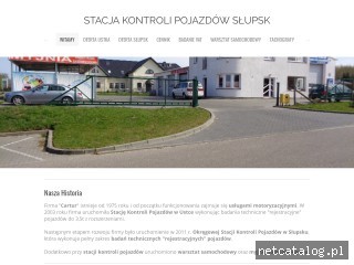 Zrzut ekranu strony www.stacjakontrolipojazdowslupsk.pl