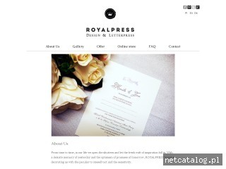 Zrzut ekranu strony www.royalpress.eu