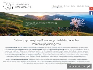 Zrzut ekranu strony psychologgarwolin.pl