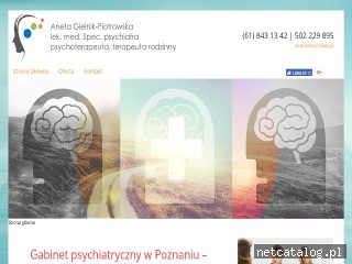 Zrzut ekranu strony psychiatrapoznan.com