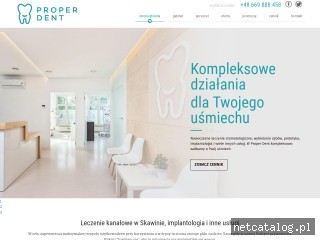 Zrzut ekranu strony properdent.pl