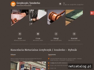 Zrzut ekranu strony www.grzybczyk-jonderko-notariusze.pl