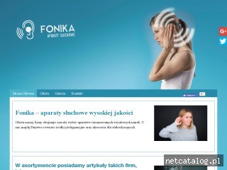 Zrzut ekranu strony fonika-aparatysluchowe.pl