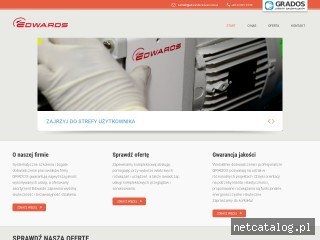 Zrzut ekranu strony www.edwardsvacuum.com.pl