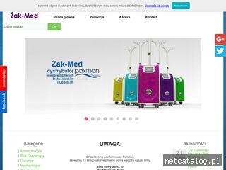 Zrzut ekranu strony www.zak-med.pl