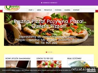 Zrzut ekranu strony www.questapizza.pl