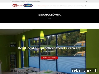 Zrzut ekranu strony www.roletcenter.pl