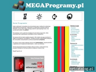 Zrzut ekranu strony www.megaprogramy.pl