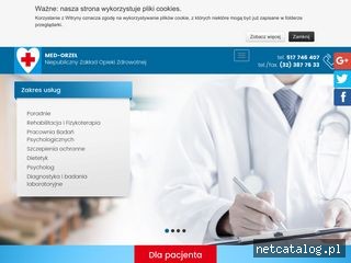 Zrzut ekranu strony medorzel.pl