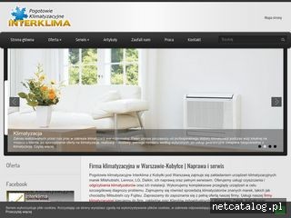 Zrzut ekranu strony www.pogotowieklimatyzacyjne.pl