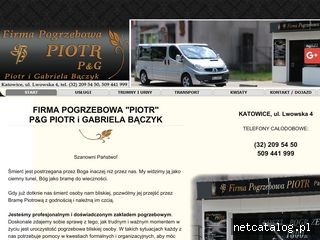 Zrzut ekranu strony www.firmapogrzebowa-piotr.pl