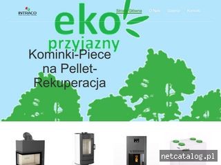Zrzut ekranu strony www.intraco-kominki.pl