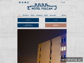 Zrzut ekranu strony www.hotel-vulcan.pl