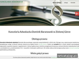 Zrzut ekranu strony kancelaria-zielonagora.pl
