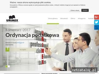 Zrzut ekranu strony www.unimex.pl