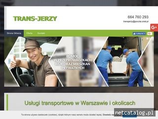 Zrzut ekranu strony transjerzy.pl